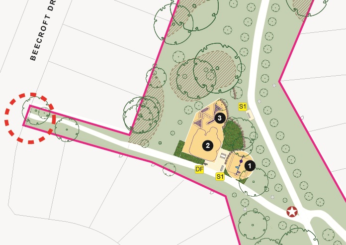 Architect's drawing of playspace area